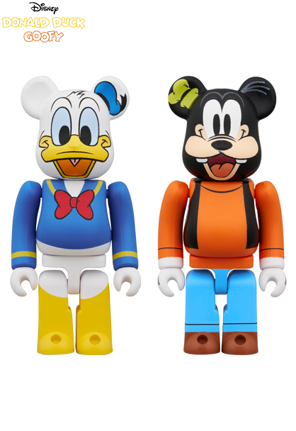 (Set of 2)100%  BE@RBRICK DONALD DUCK & GOOFY