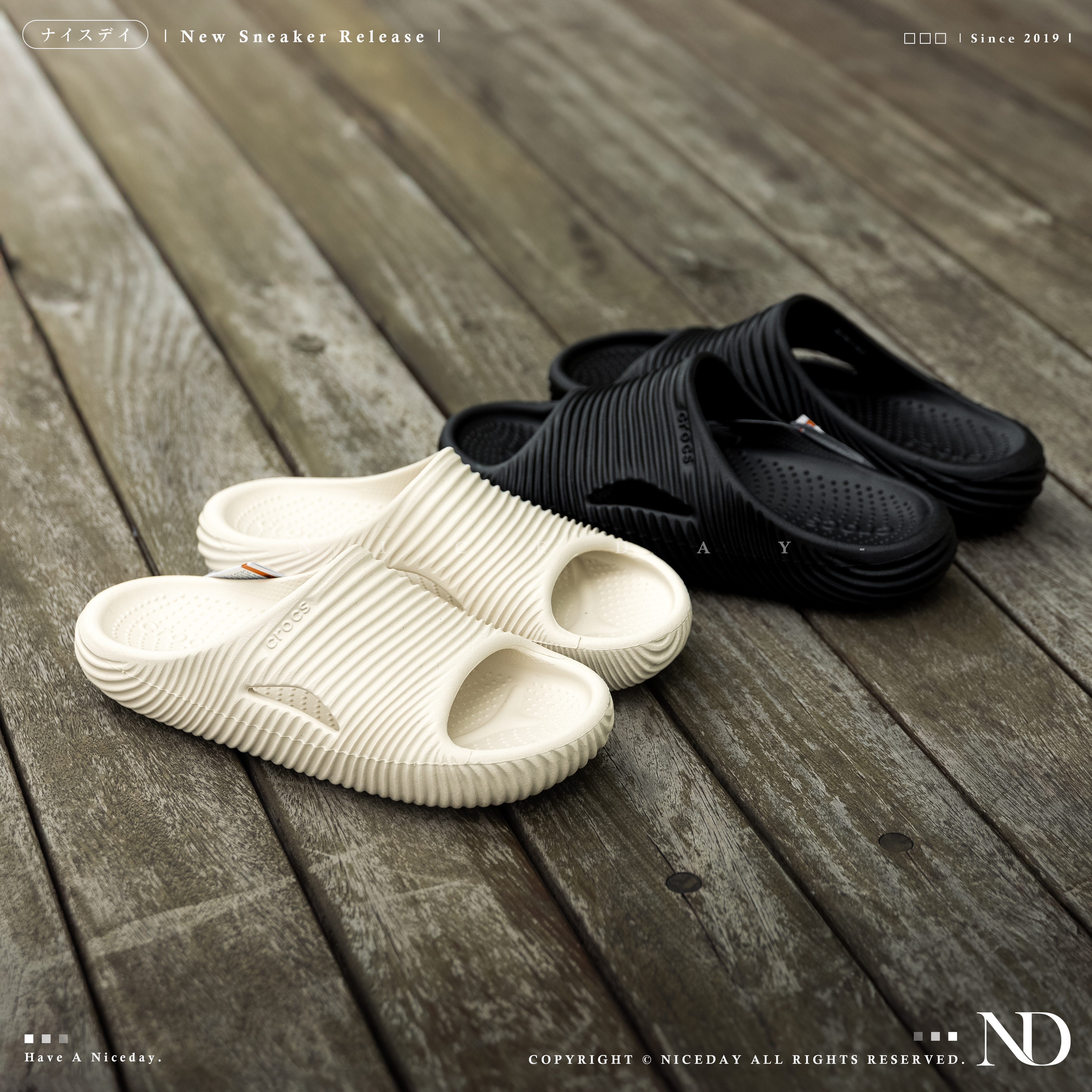 NICEDAY 現貨 Crocs Classic 洞洞鞋 麵包 波紋 涼拖 拖鞋 沙色 黑色