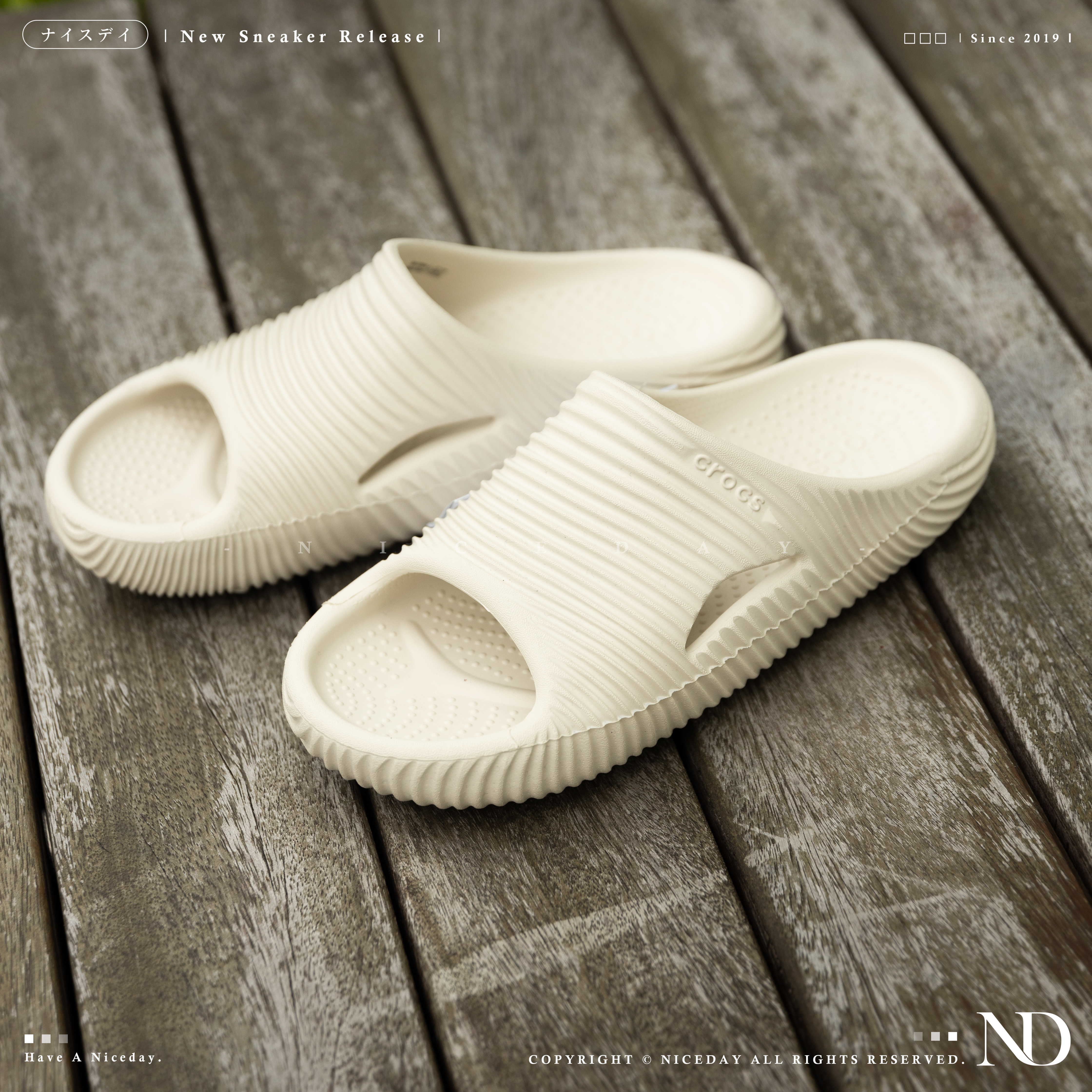 NICEDAY 現貨 Crocs Classic 洞洞鞋 麵包 波紋 涼拖 拖鞋 沙色 黑色