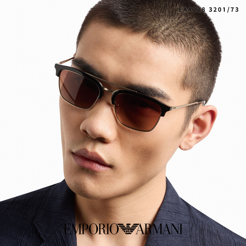 【EMPORIO ARMANI】EA4228 3201/73-55mm 飛行員太陽眼鏡♥