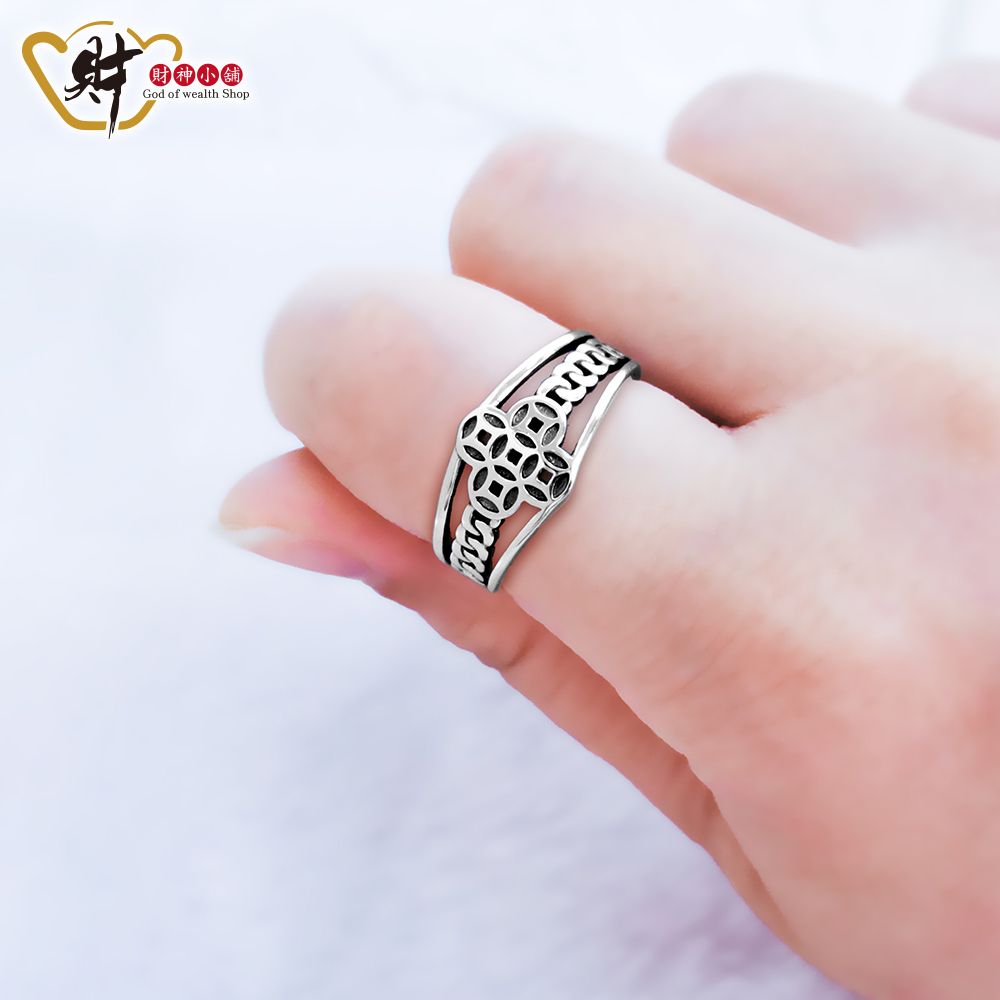 【財神小舖】十方財富戒指(925純銀)活圍戒(含開光)