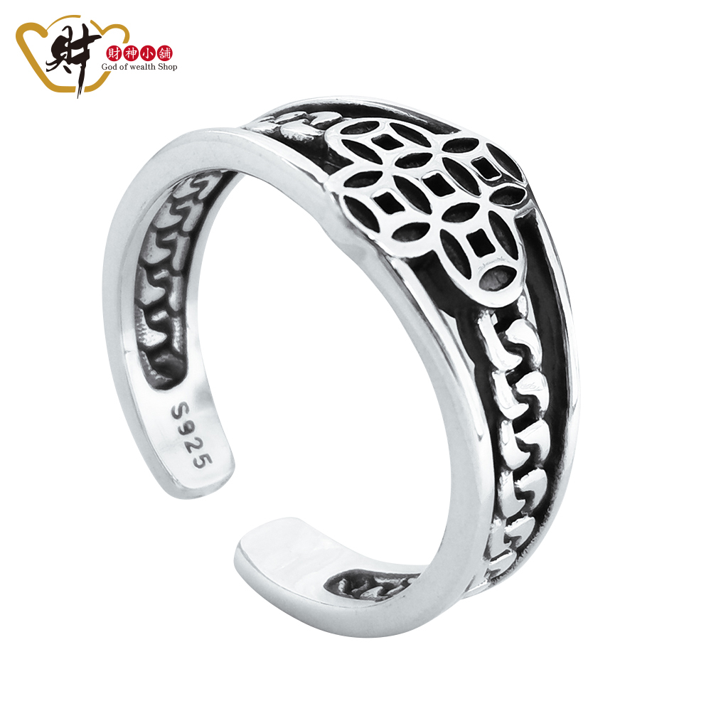 【財神小舖】十方財富戒指(925純銀)活圍戒(含開光)