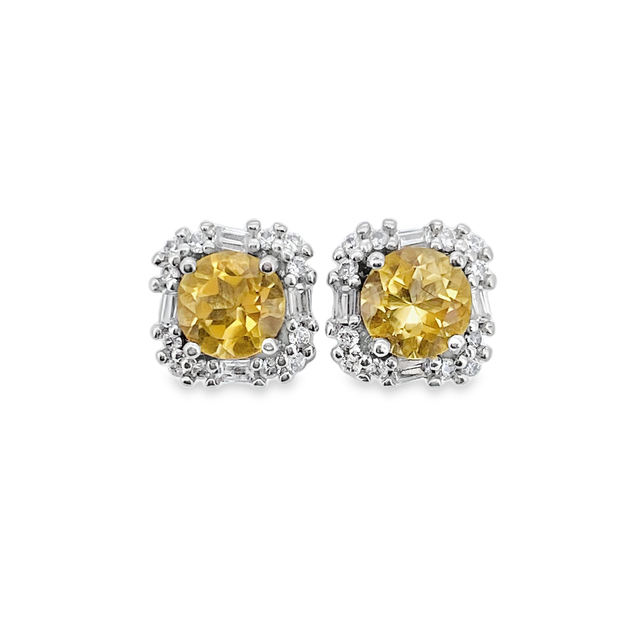 T382黃莫桑鑽耳釘