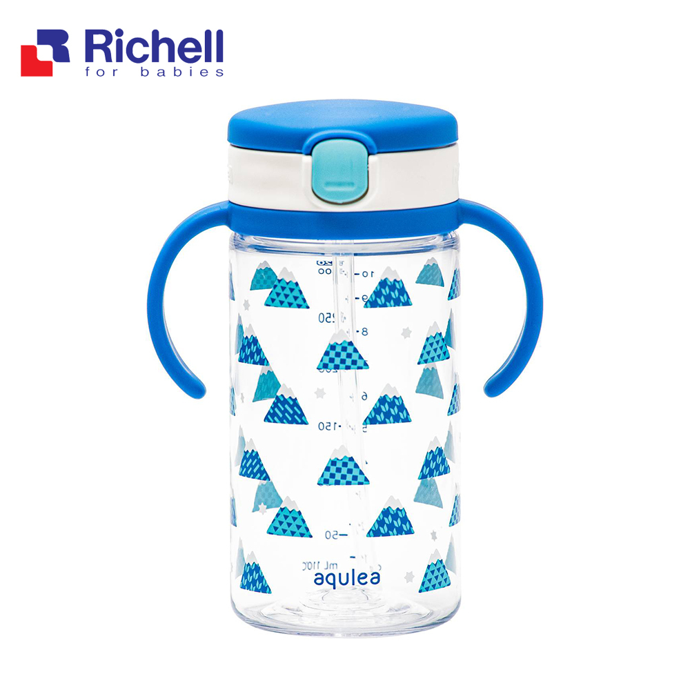 台灣限定版【Richell 利其爾】台日友好 LC 吸管水杯 320ml - 富士山