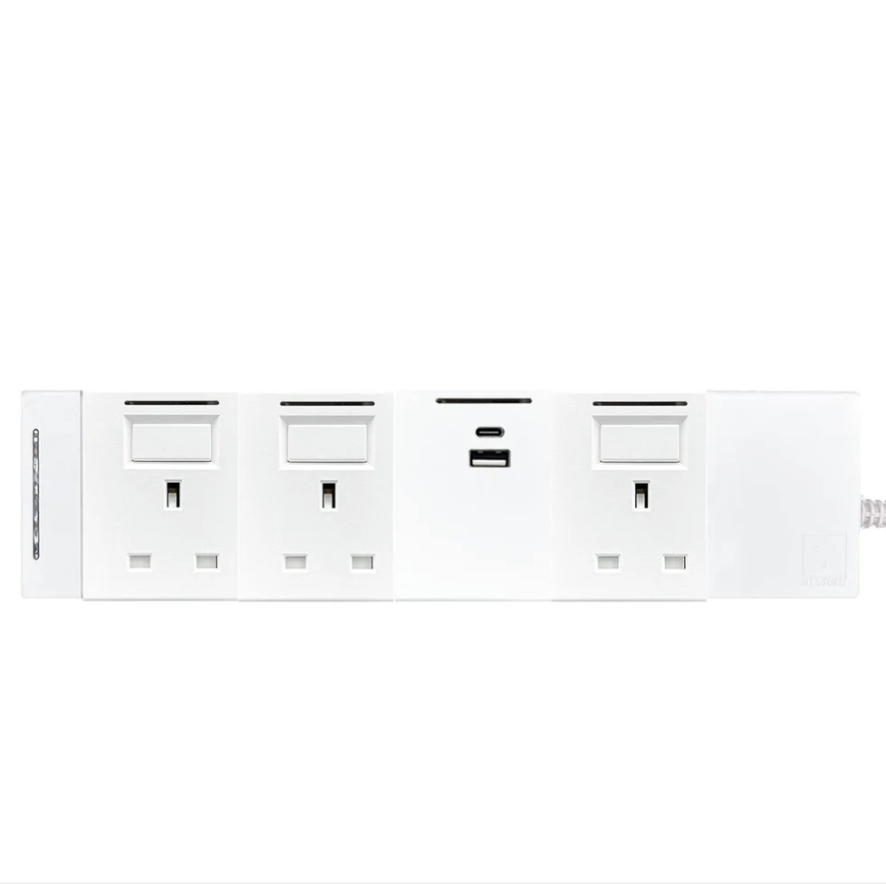 4模組 - 1A1C + 13A + 開關組合｜單色系列｜MY SOCKET 組合拖板