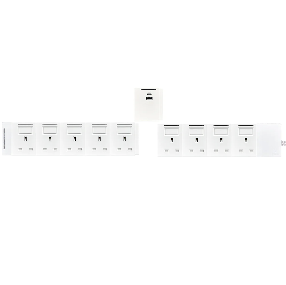 9模組 - 1A1C + 13A + 開關組合｜單色系列｜MY SOCKET 組合拖板