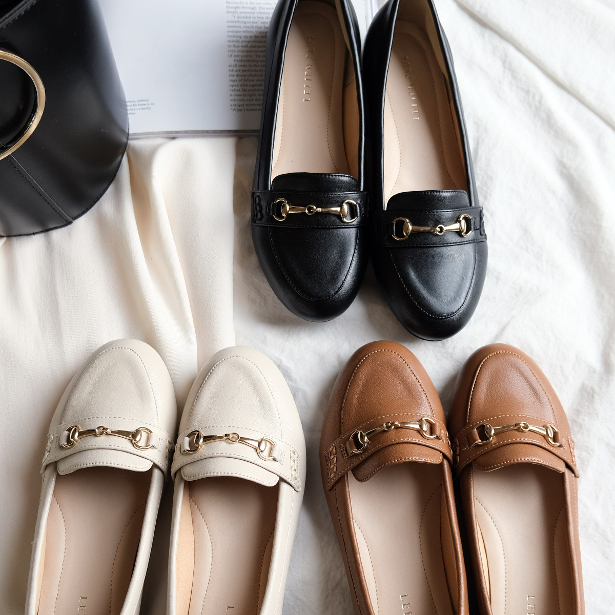 女款鑲鑽樂福鞋 超好走女鞋