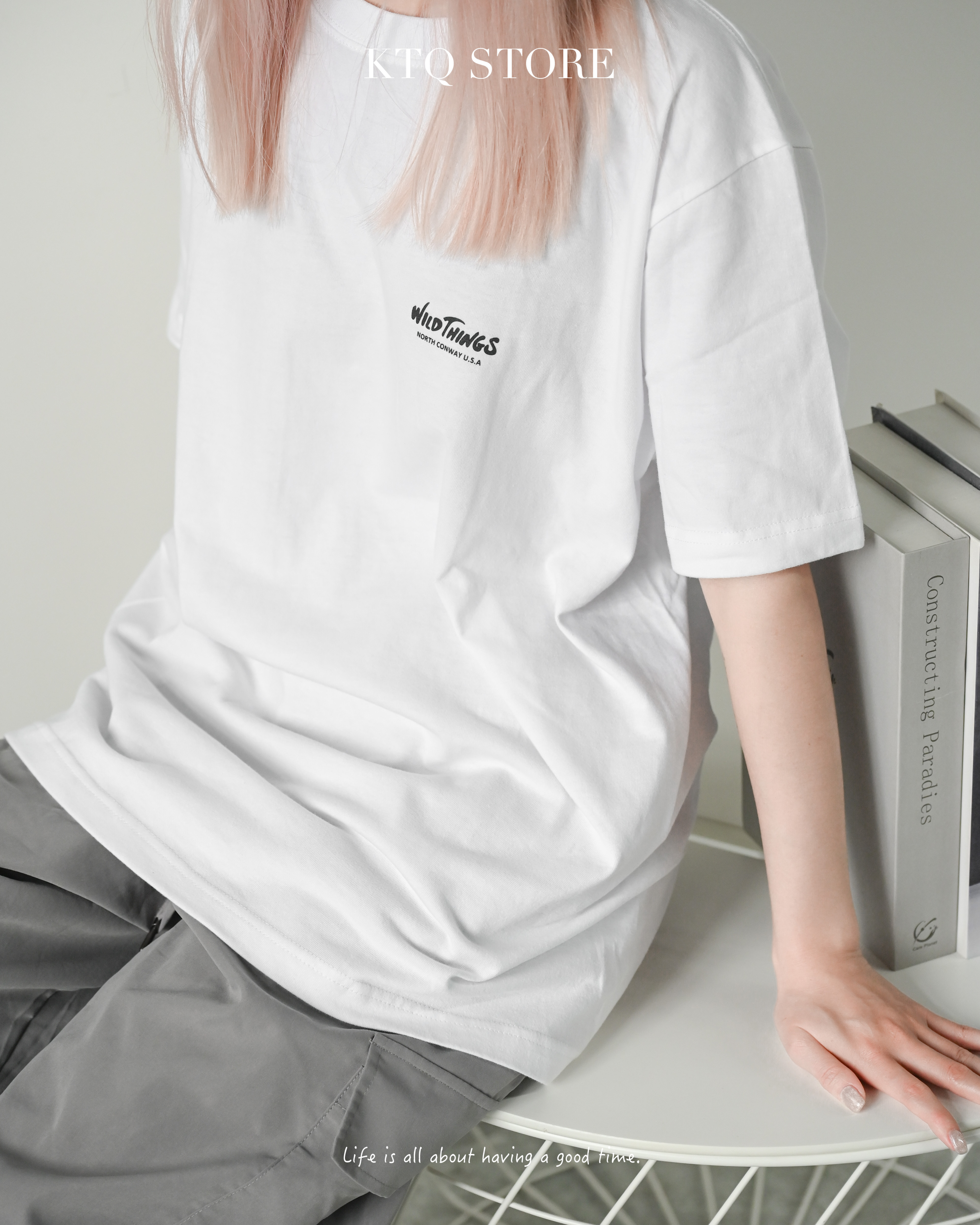 KTQ STORE ‧ WILDTHINGS  地圖拼圖LOGO 白T WT24063K