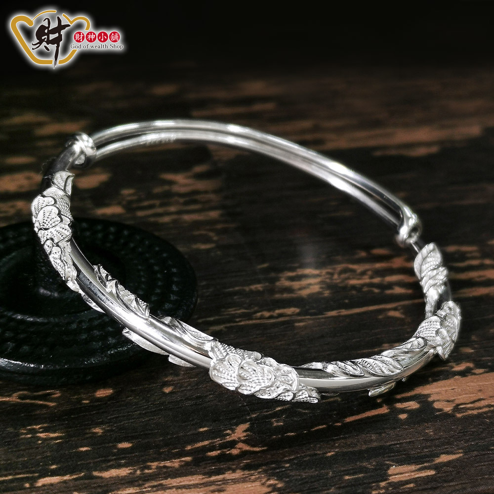 【財神小舖】繁花似錦手環(999純銀)(含開光)