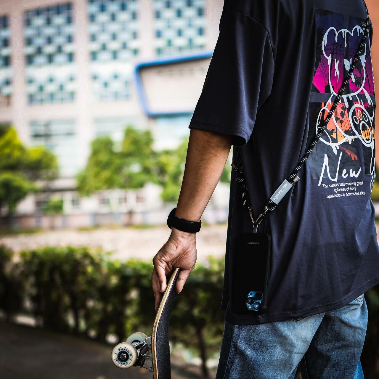 重磅運動休閒手機背帶 / (黑)