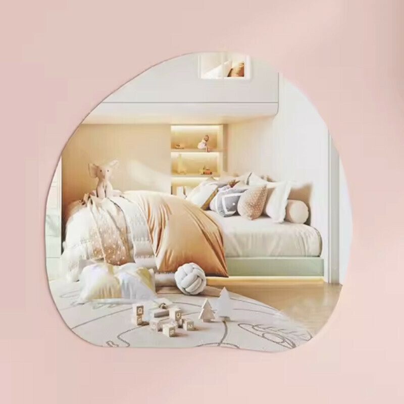 Popular indoor self-adhesive soft mirror acrylic wall-mounted mirror [Geometric 40*40cm]