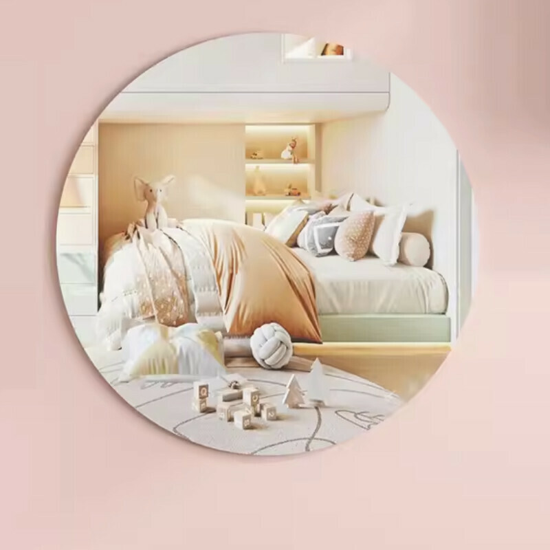 Popular indoor self-adhesive soft mirror acrylic wall-mounted mirror [perfect circle 20cm*20cm]