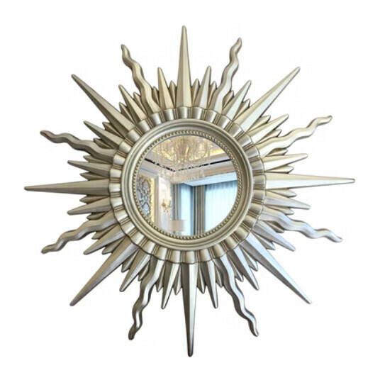 Popular entrance mirror wall hanging sofa wall mirror (champagne color + glass mirror (size: 98*98cm)