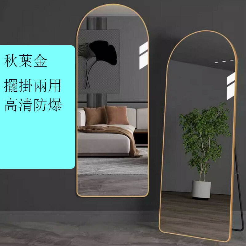 熱推【掛擺兩用款】室內試衣全身鏡【秋葉金65*170cm】 