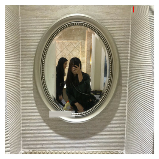 Hot recommended bathroom mirror vanity mirror (antique silver (size: height 73cm*width 58cm)