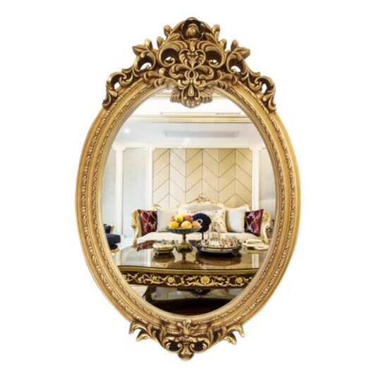 Hotly recommended bathroom mirror and entrance mirror (antique gold (size: width 71*height 107CM)