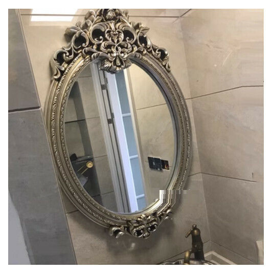 Hotly recommended bathroom mirror and entrance mirror (antique silver (size: width 71*height 107CM)