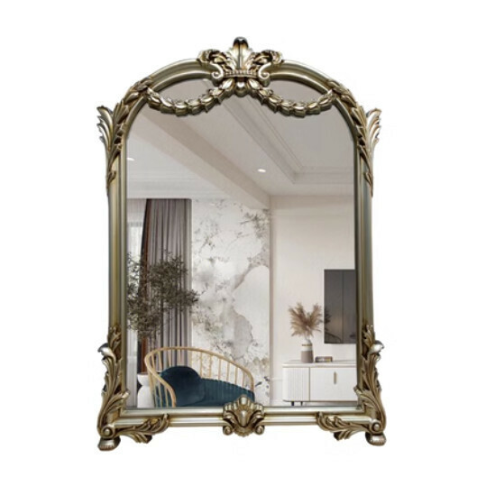 Hotly recommended bathroom mirror and vanity mirror (antique silver (size: width 60*height 90cm)