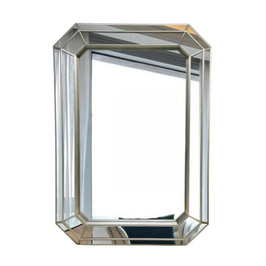 Hotly recommended bathroom mirror and vanity mirror (antique silver (size: 110*77CM, can be hung horizontally and vertically)