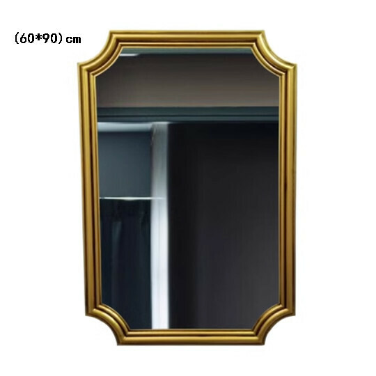 Hot recommended bathroom mirror (antique gold (size: height 90*width 60cm)