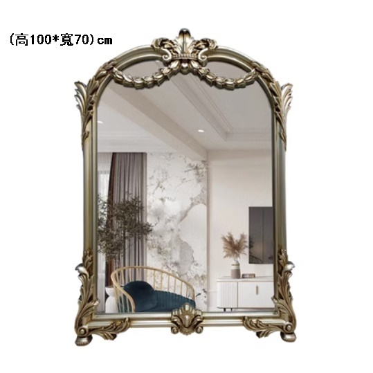 Hotly recommended bathroom mirror and vanity mirror (antique silver (size: width 70*height 100cm)