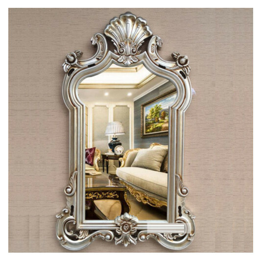 Hot recommended waterproof bathroom mirror decorative mirror (antique silver (size: width 68*height 118CM)