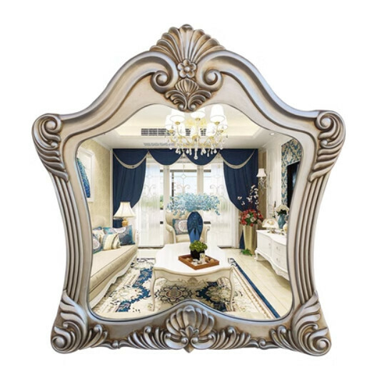 Hot recommended waterproof bathroom mirror decorative mirror (antique silver (size: width 80*height 87CM)