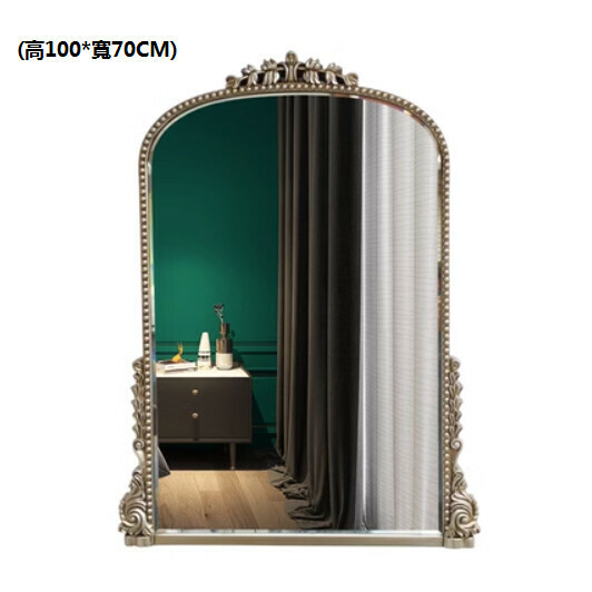 Hotly recommended bathroom mirror and vanity mirror (antique silver (size: height 100*width 70CM)