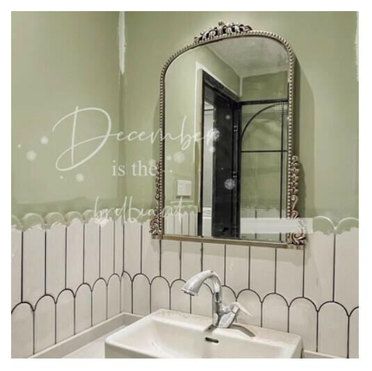 Hotly recommended bathroom mirror and vanity mirror (antique silver (size: height 80*width 60CM)
