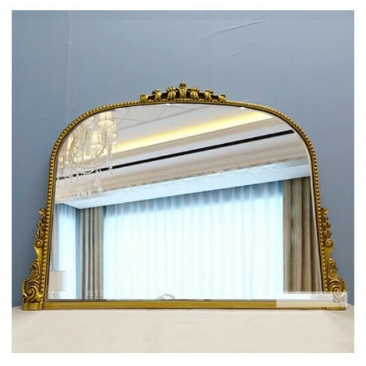 Hotly recommended bathroom mirror and vanity mirror (antique gold (size: height 68*width 90CM)