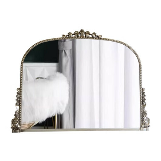 Hotly recommended bathroom mirror and vanity mirror (antique silver (size: height 68*width 90CM)