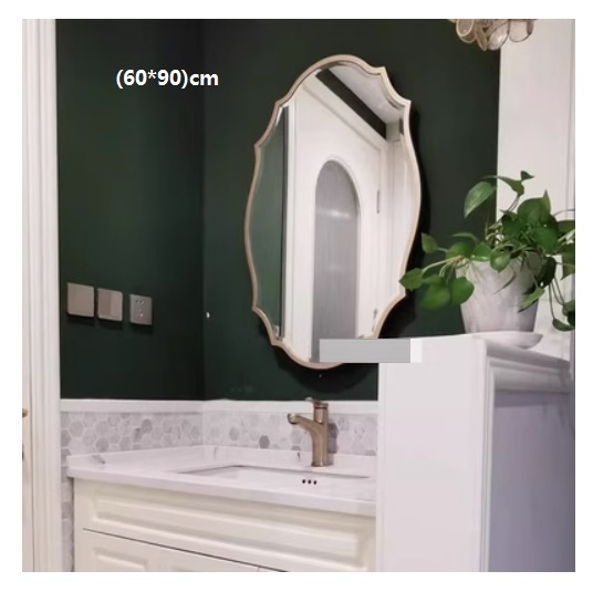 Hotly recommended bathroom mirror and vanity mirror (large rose gold (size: width 60*height 90CM)