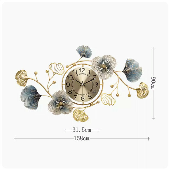 Hot recommended wall clock [158*90CM] [8879 horizontal style supreme version]