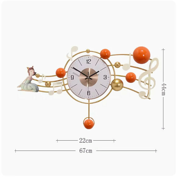 Hot recommended wall clock [88177 Orange Type A Bubble Girl [Swing]]