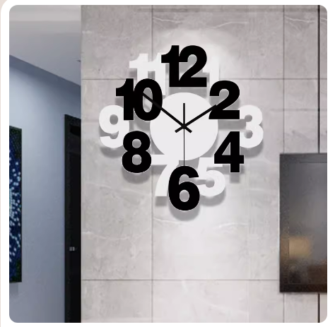 Hot recommended wall clock (medium white + black) 20 inches or more