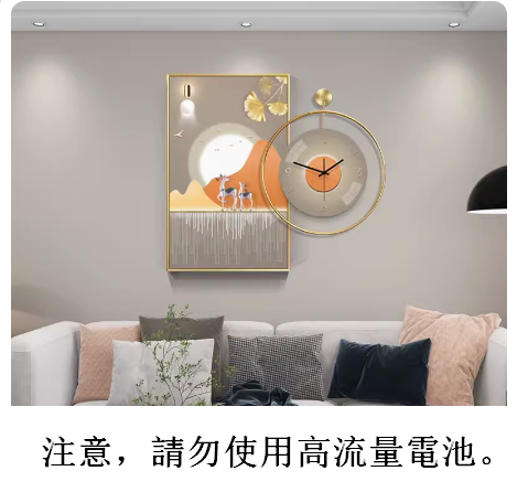 Hotly recommended wall clock (M-01 decorative painting + wall clock combination noble gold frame) 80X80 cm