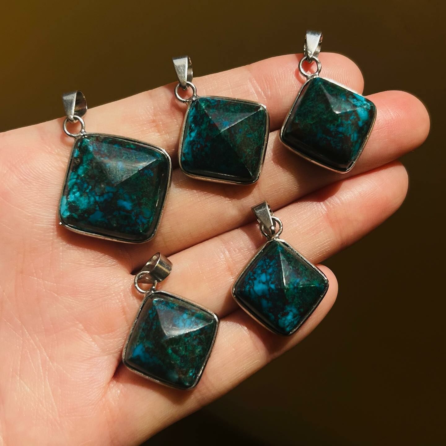 [原石] 藍矽銅礦 項鍊吊墜