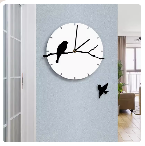 Hot recommended wall clock (small white dial + crystal transparent edge)/20 inches or more