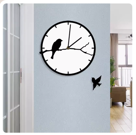 Hot recommended wall clock (small white + black edge)/20 inches or more