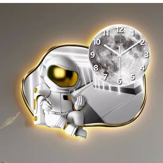 Popular living room wall clock (Small size B - ambient light rechargeable model [58*51cm] 20 inches or more)