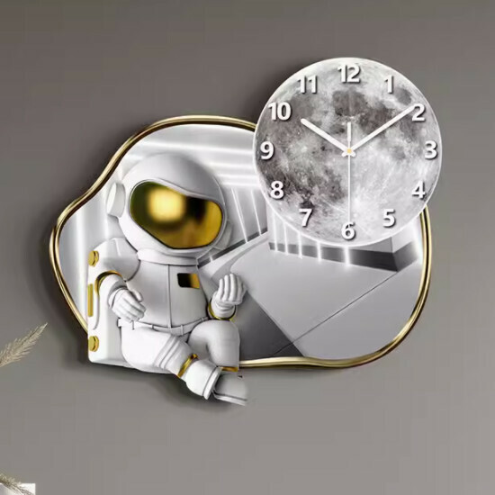 Popular living room wall clock (Size B - no light [58*51cm] 20 inches or more)