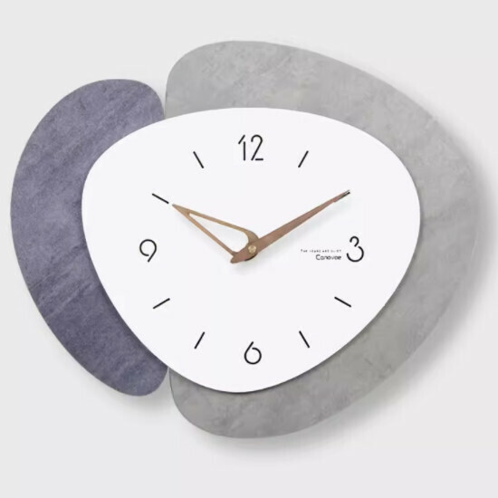 Popular living room wall clock (Nordic style-blue [45*38cm])