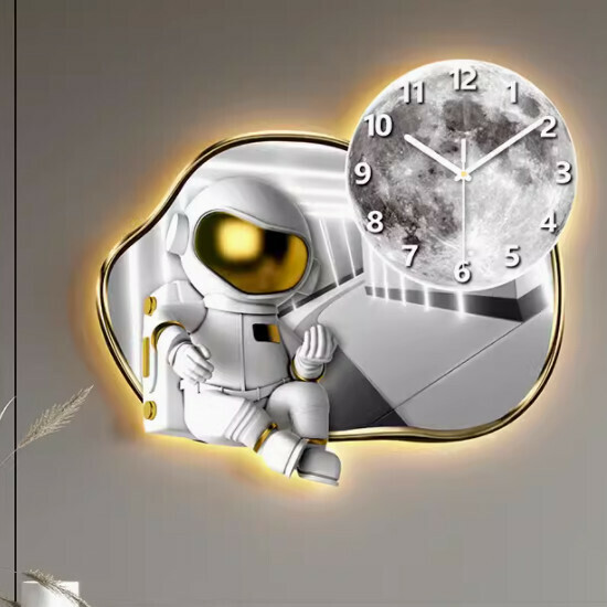 Hot style living room wall clock (large size B - ambient light rechargeable model [58*51cm] 20 inches or more)
