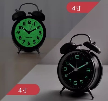 爆款起床神器  時鐘  （4寸  升級夜光）（1件裝）