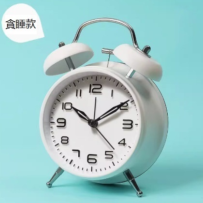 爆款起床神器 時鐘  （4寸  白色貪睡）