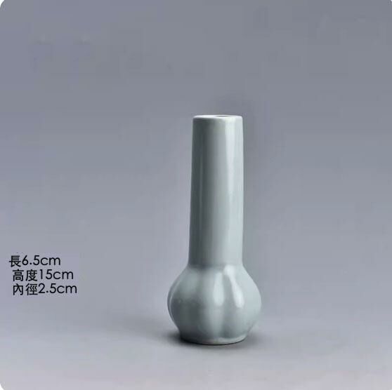 爆款復古陶瓷花瓶擺件(青汝長頸花器)