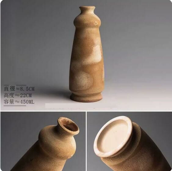 爆款復古陶瓷花瓶擺件(細頸大麥,手拉胚)