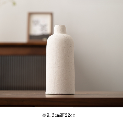 爆款陶瓷花瓶（粗陶花器--城堡瓶【白】）