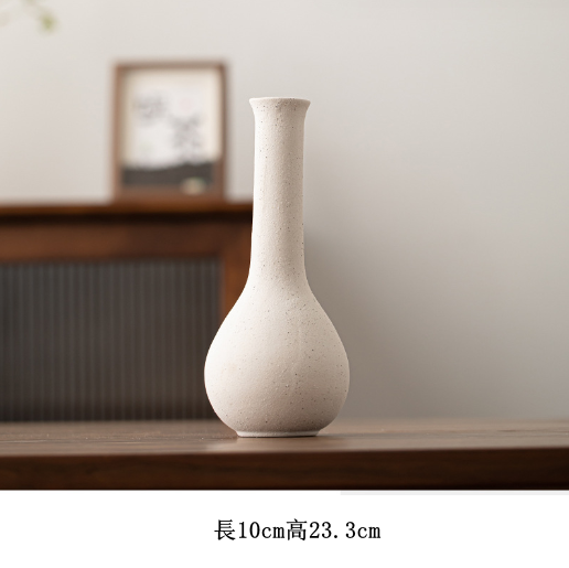 爆款陶瓷花瓶（粗陶花器--玉淨瓶【白】）