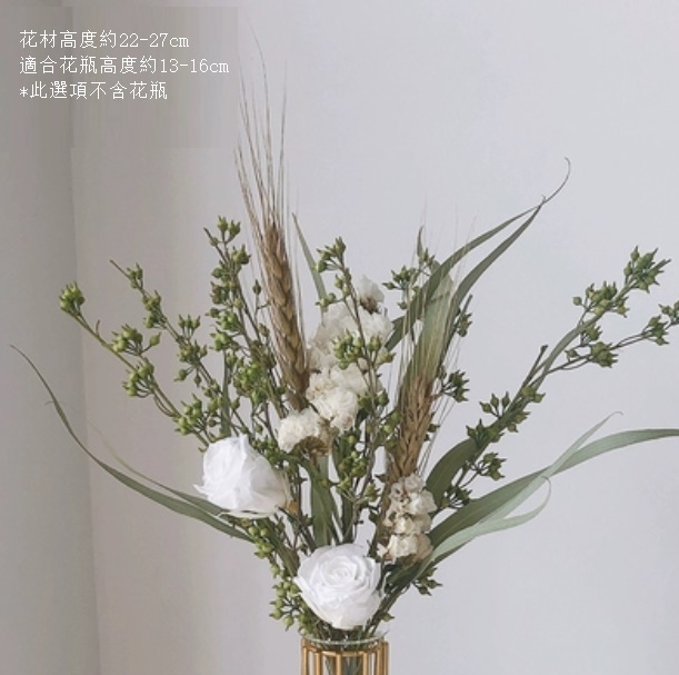 新款風幹花裝飾擺件（不含瓶 雪山白勿）